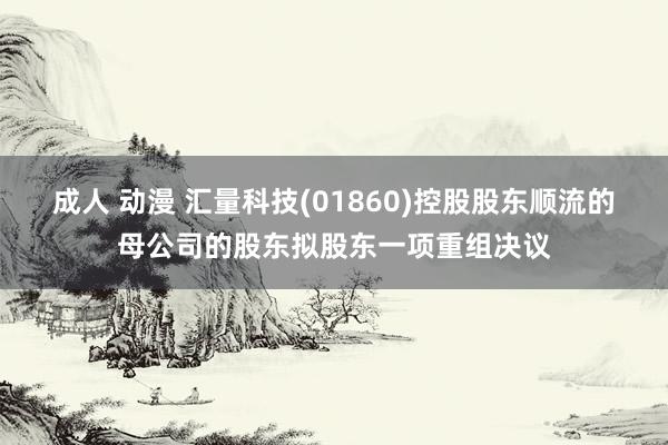 成人 动漫 汇量科技(01860)控股股东顺流的母公司的股东拟股东一项重组决议