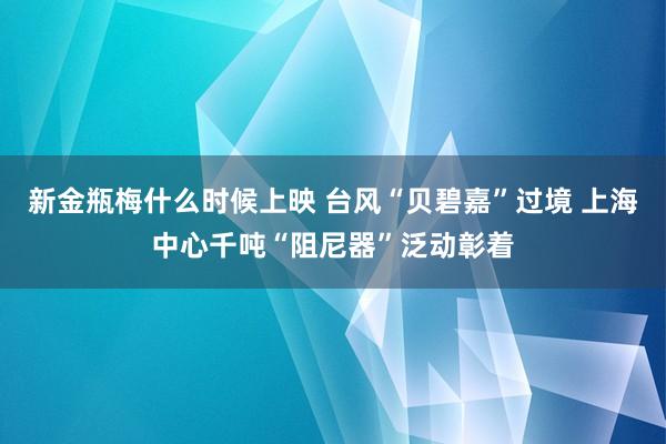 新金瓶梅什么时候上映 台风“贝碧嘉”过境 上海中心千吨“阻尼器”泛动彰着