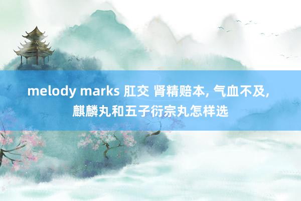 melody marks 肛交 肾精赔本， 气血不及， 麒麟丸和五子衍宗丸怎样选