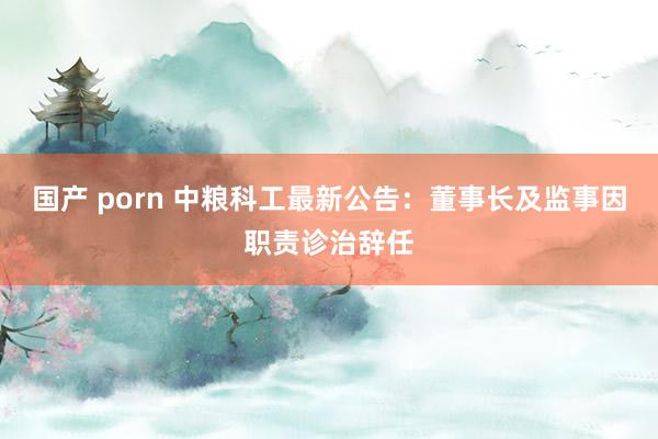 国产 porn 中粮科工最新公告：董事长及监事因职责诊治辞任