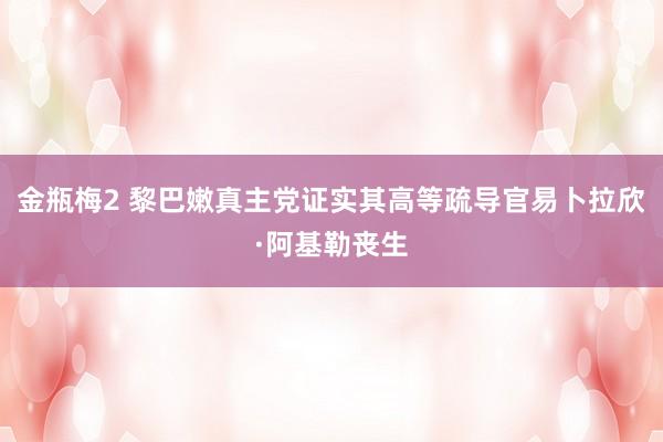 金瓶梅2 黎巴嫩真主党证实其高等疏导官易卜拉欣·阿基勒丧生