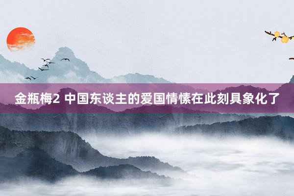 金瓶梅2 中国东谈主的爱国情愫在此刻具象化了