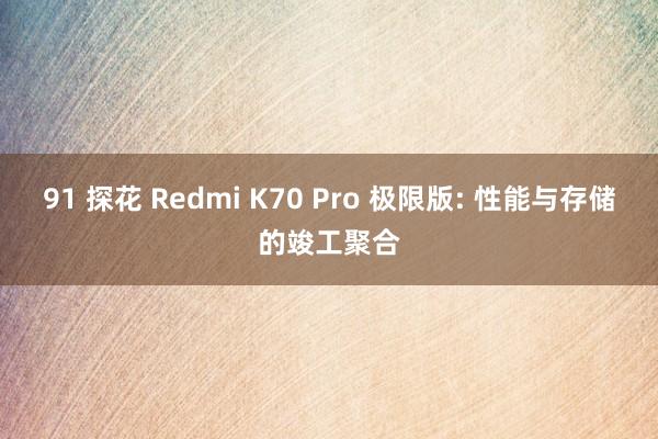 91 探花 Redmi K70 Pro 极限版: 性能与存储的竣工聚合