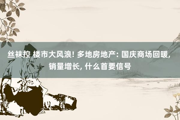 丝袜控 楼市大风浪! 多地房地产: 国庆商场回暖， 销量增长， 什么首要信号