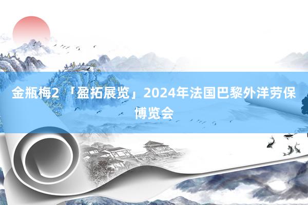 金瓶梅2 「盈拓展览」2024年法国巴黎外洋劳保博览会