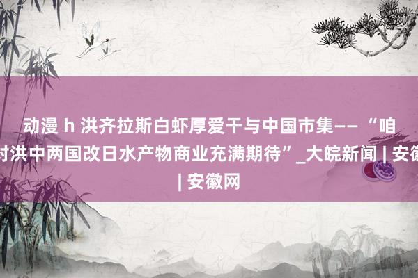 动漫 h 洪齐拉斯白虾厚爱干与中国市集—— “咱们对洪中两国改日水产物商业充满期待”_大皖新闻 | 安徽网