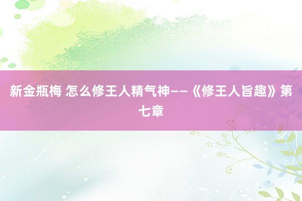 新金瓶梅 怎么修王人精气神——《修王人旨趣》第七章