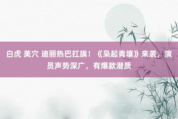 白虎 美穴 迪丽热巴扛旗！《枭起青壤》来袭，演员声势深广，有爆款潜质