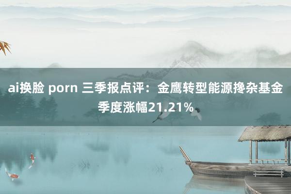 ai换脸 porn 三季报点评：金鹰转型能源搀杂基金季度涨幅21.21%