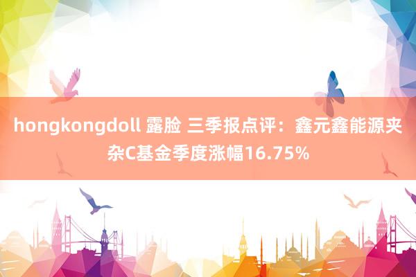 hongkongdoll 露脸 三季报点评：鑫元鑫能源夹杂C基金季度涨幅16.75%