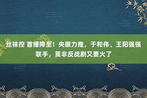 丝袜控 首播降至！央眼力推，于和伟、王阳强强联手，莫非反战剧又要火了