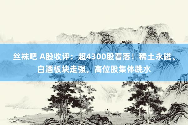 丝袜吧 A股收评：超4300股着落！稀土永磁、白酒板块走强，高位股集体跳水