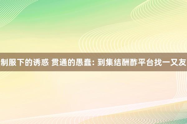 制服下的诱惑 贯通的愚蠢: 到集结酬酢平台找一又友