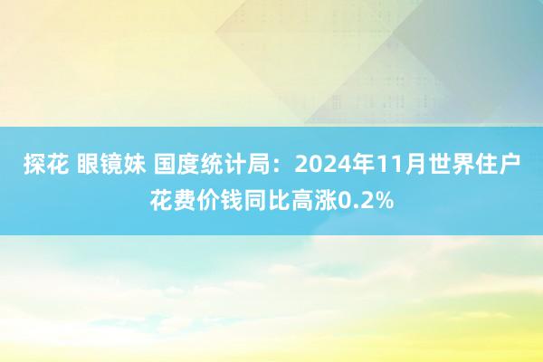 探花 眼镜妹 国度统计局：2024年11月世界住户花费价钱同比高涨0.2%