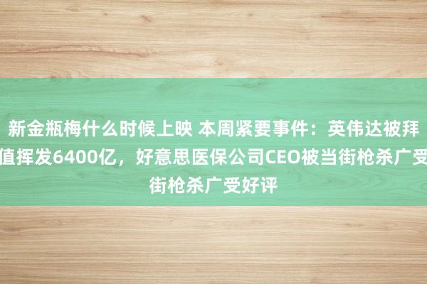 新金瓶梅什么时候上映 本周紧要事件：英伟达被拜谒市值挥发6400亿，好意思医保公司CEO被当街枪杀广受好评