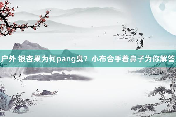 户外 银杏果为何pang臭？小布合手着鼻子为你解答