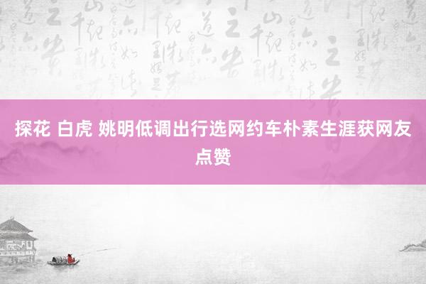 探花 白虎 姚明低调出行选网约车朴素生涯获网友点赞