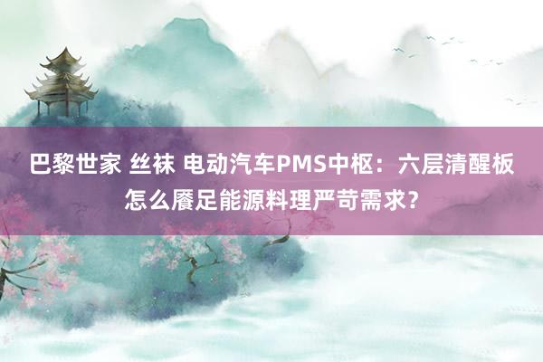 巴黎世家 丝袜 电动汽车PMS中枢：六层清醒板怎么餍足能源料理严苛需求？