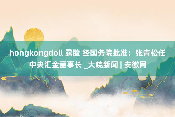 hongkongdoll 露脸 经国务院批准：张青松任中央汇金董事长 _大皖新闻 | 安徽网