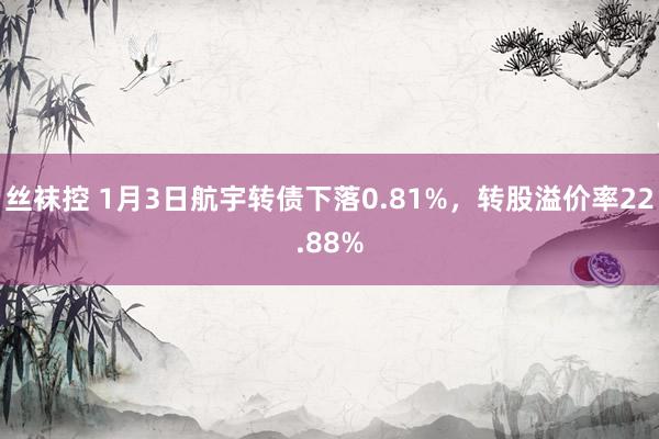 丝袜控 1月3日航宇转债下落0.81%，转股溢价率22.88%