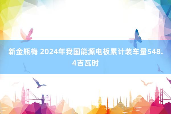 新金瓶梅 2024年我国能源电板累计装车量548.4吉瓦时